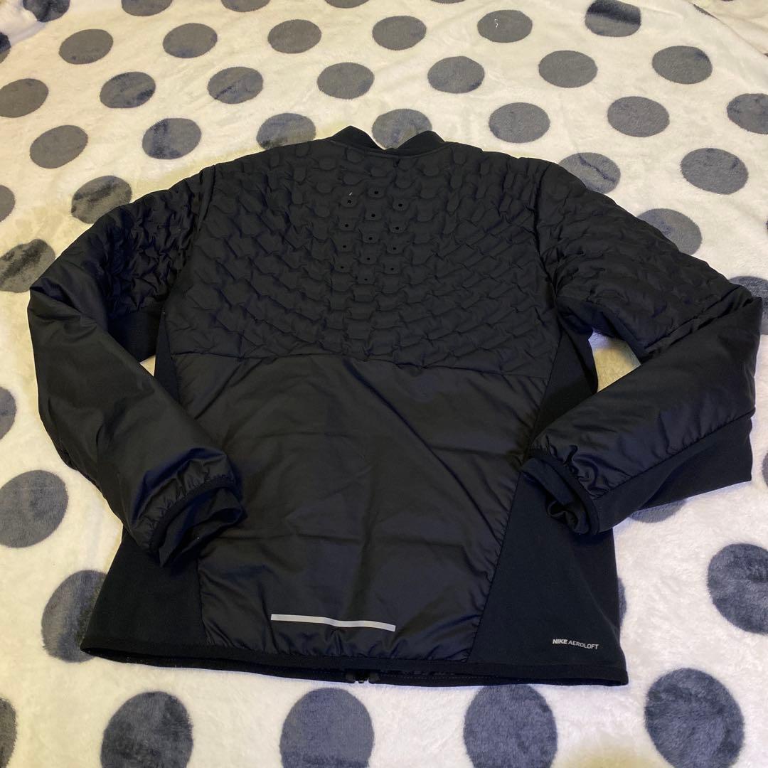 【美品】Nike running Aeroloft ブラック Mサイズ　ダウン