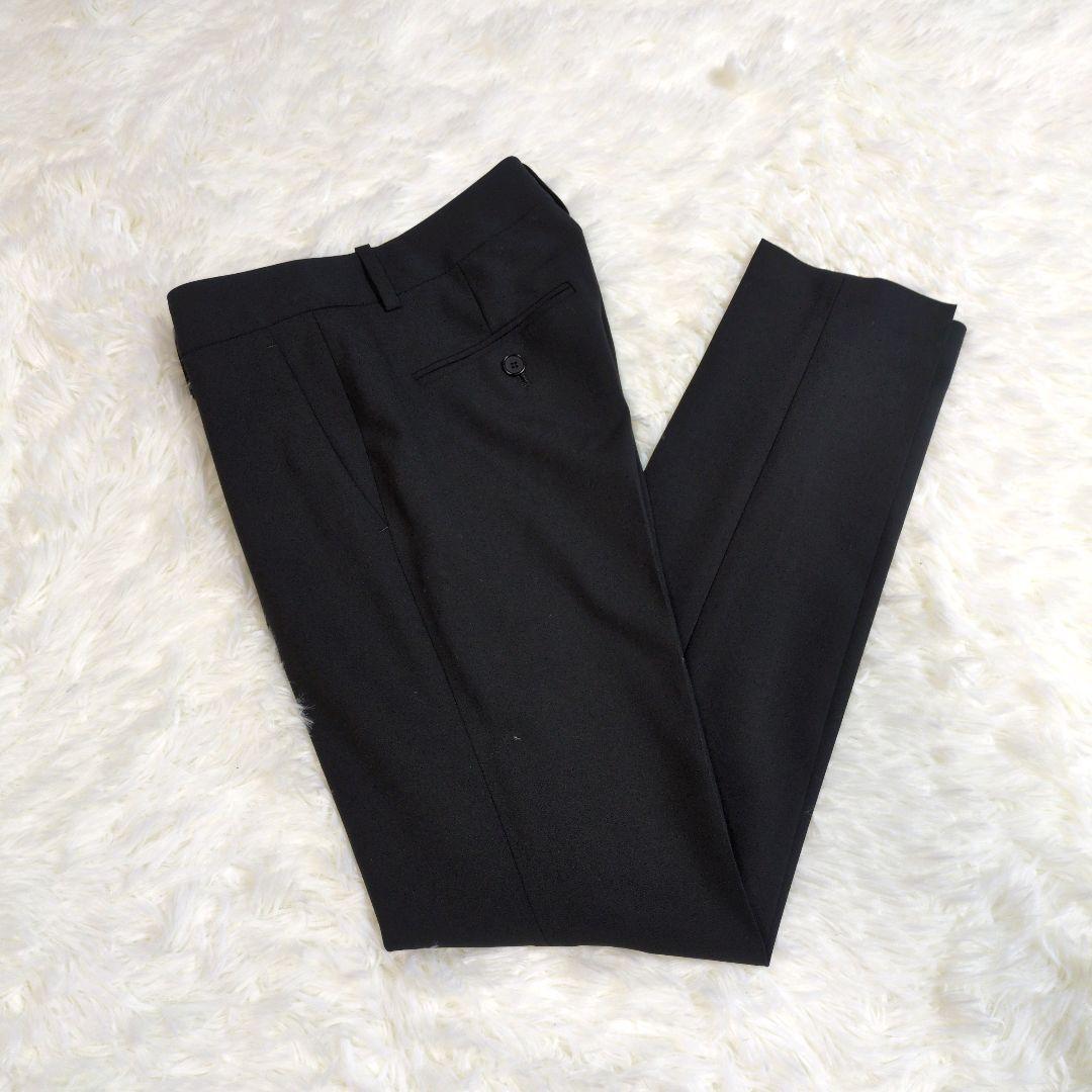 セオリー　セットアップ　ノーカラー　ジャケット　パンツ　ストレッチ　ブラック