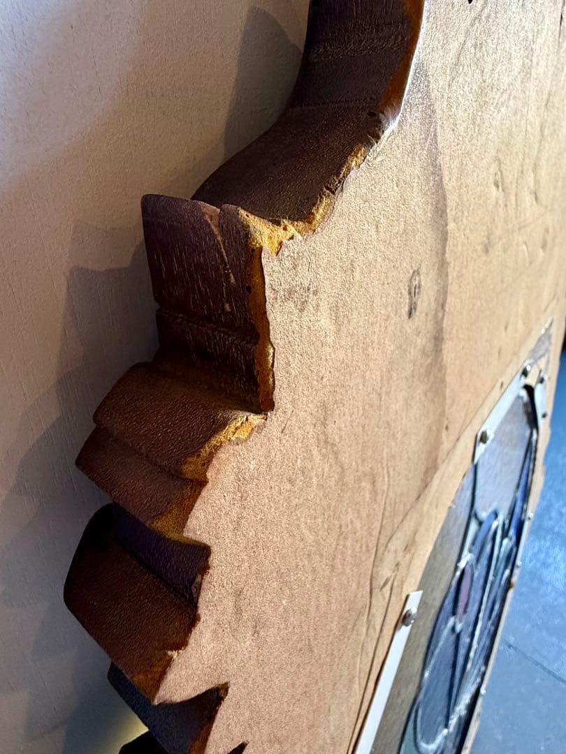 引取り限定 フレーム付き ステンドグラス オブジェ 窓枠