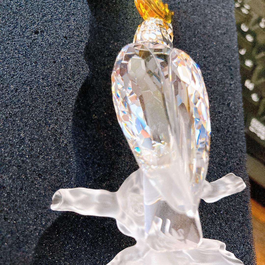 【未使用】スワロフスキー バタンインコ 置物　 インコ・オウム |1510|　☆