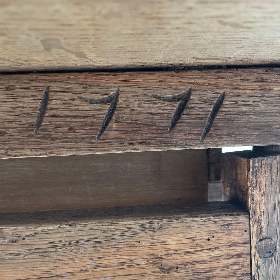 SETSUアンティーク　ゲートレッグテーブル ドロップリーフテーブル 剥離