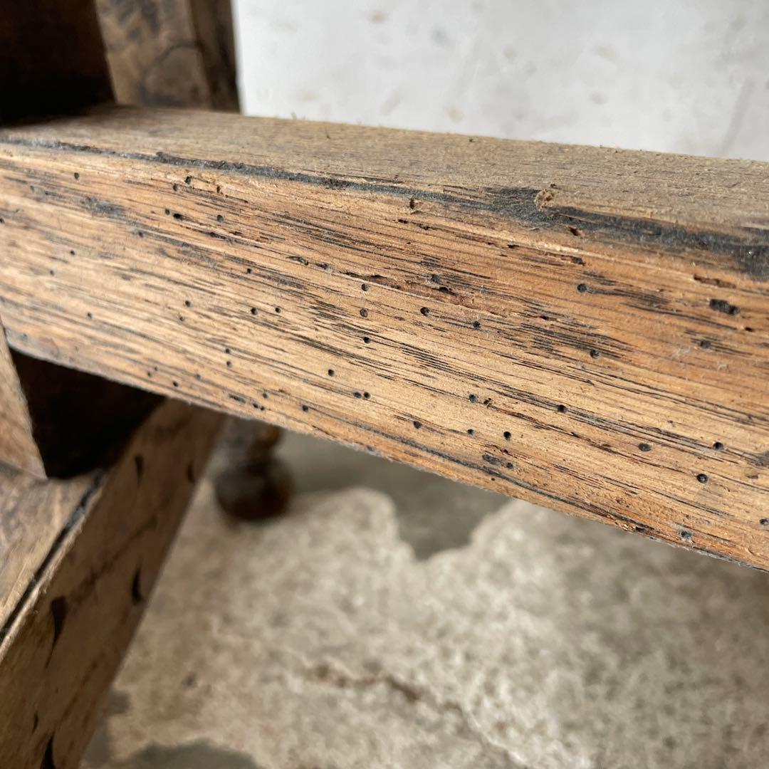 SETSUアンティーク　ゲートレッグテーブル ドロップリーフテーブル 剥離