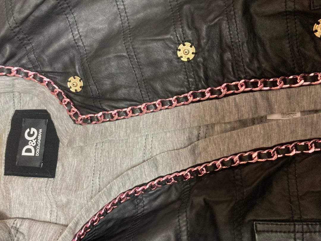D&Gレザーブルゾン美品38