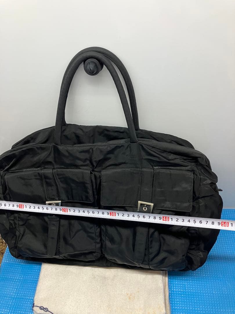 プラダ テスートナイロン 三角ロゴ ボストンバッグ 出張 旅行 トランク 黒