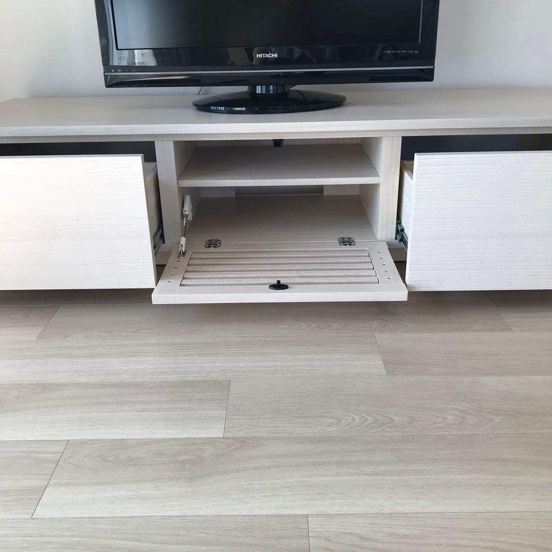 柏木工 テレビ台 幅150cm ナチュラルホワイト シンプル ローボード 北欧