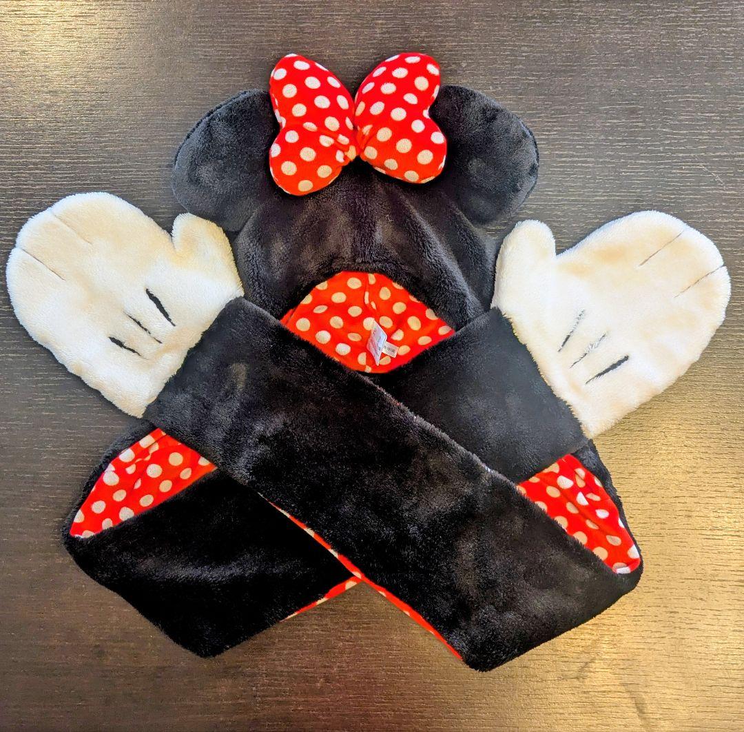 ミニーマウス マフラーファンキャップ