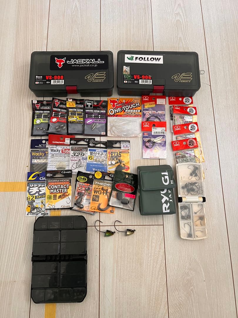 【バス釣りセット】ロッド６本・リール6台・バッカン・ウェストバック・ルアー各種