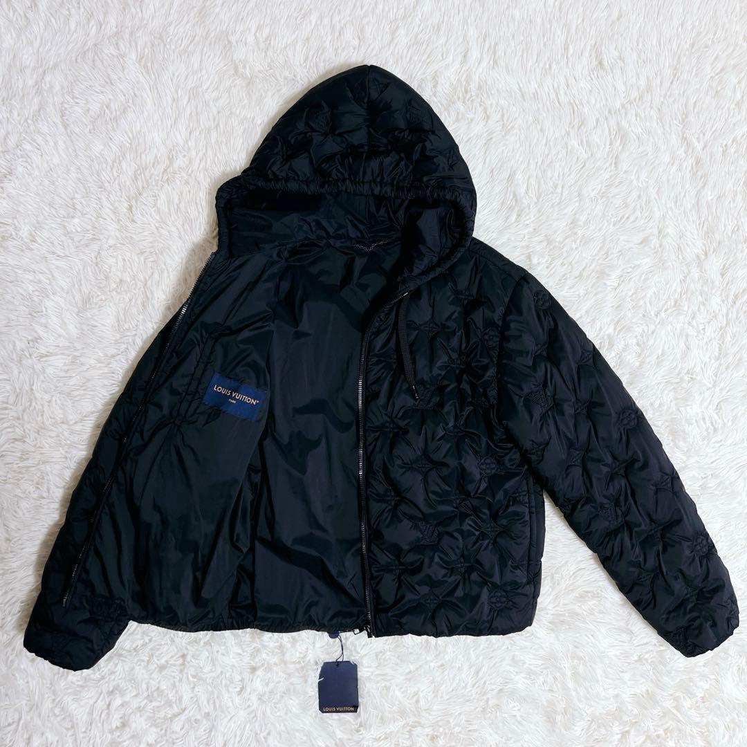 Louis Vuitton モノグラム　キルテッド　フーデッド　ブルゾン　黒