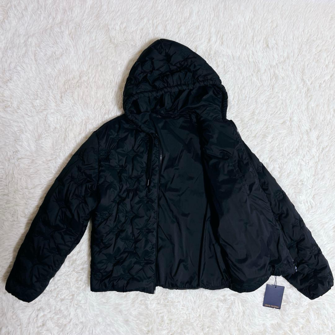 Louis Vuitton モノグラム　キルテッド　フーデッド　ブルゾン　黒
