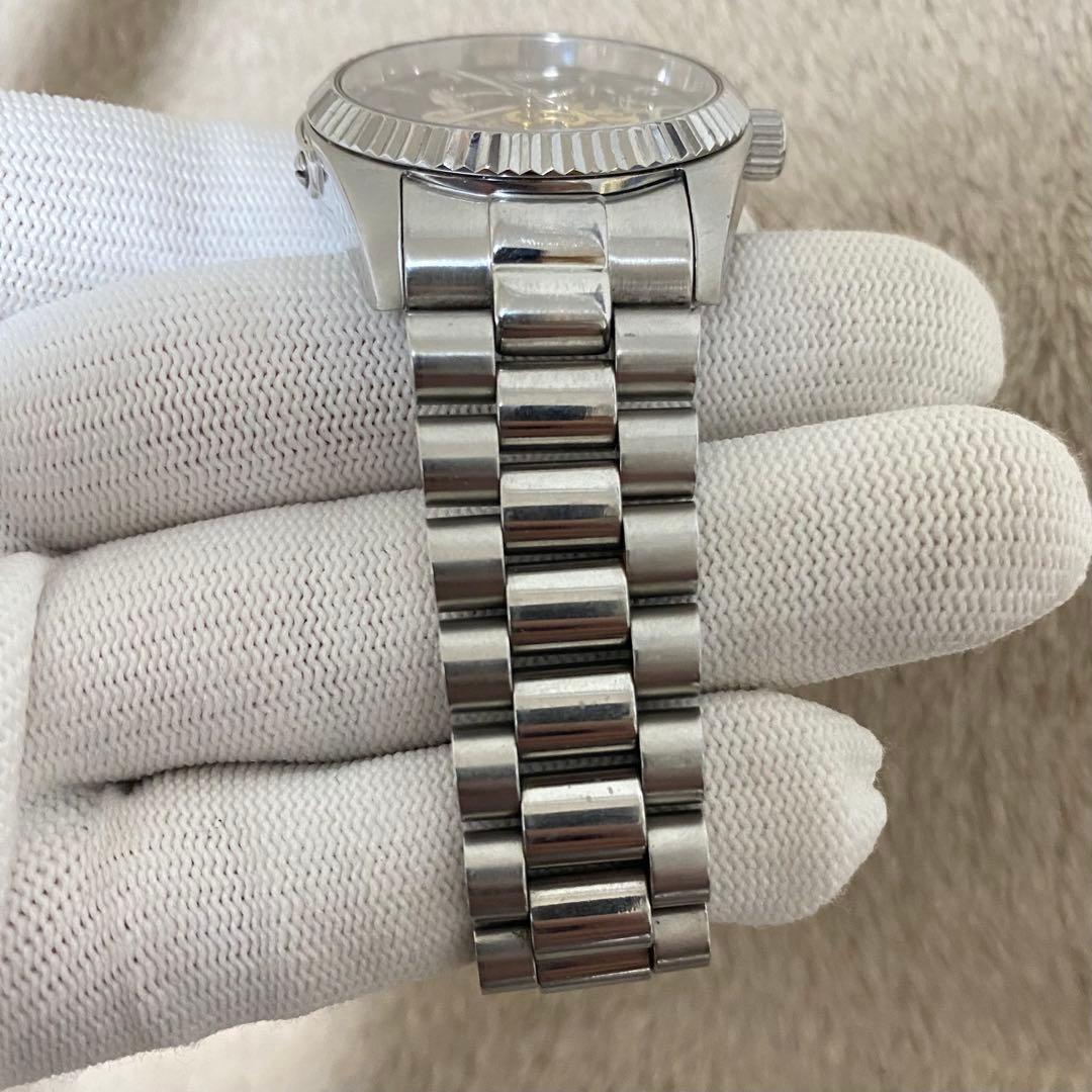 ORIENT EXPRESS スケルトン 自動巻き 腕時計 ステンレスベルト