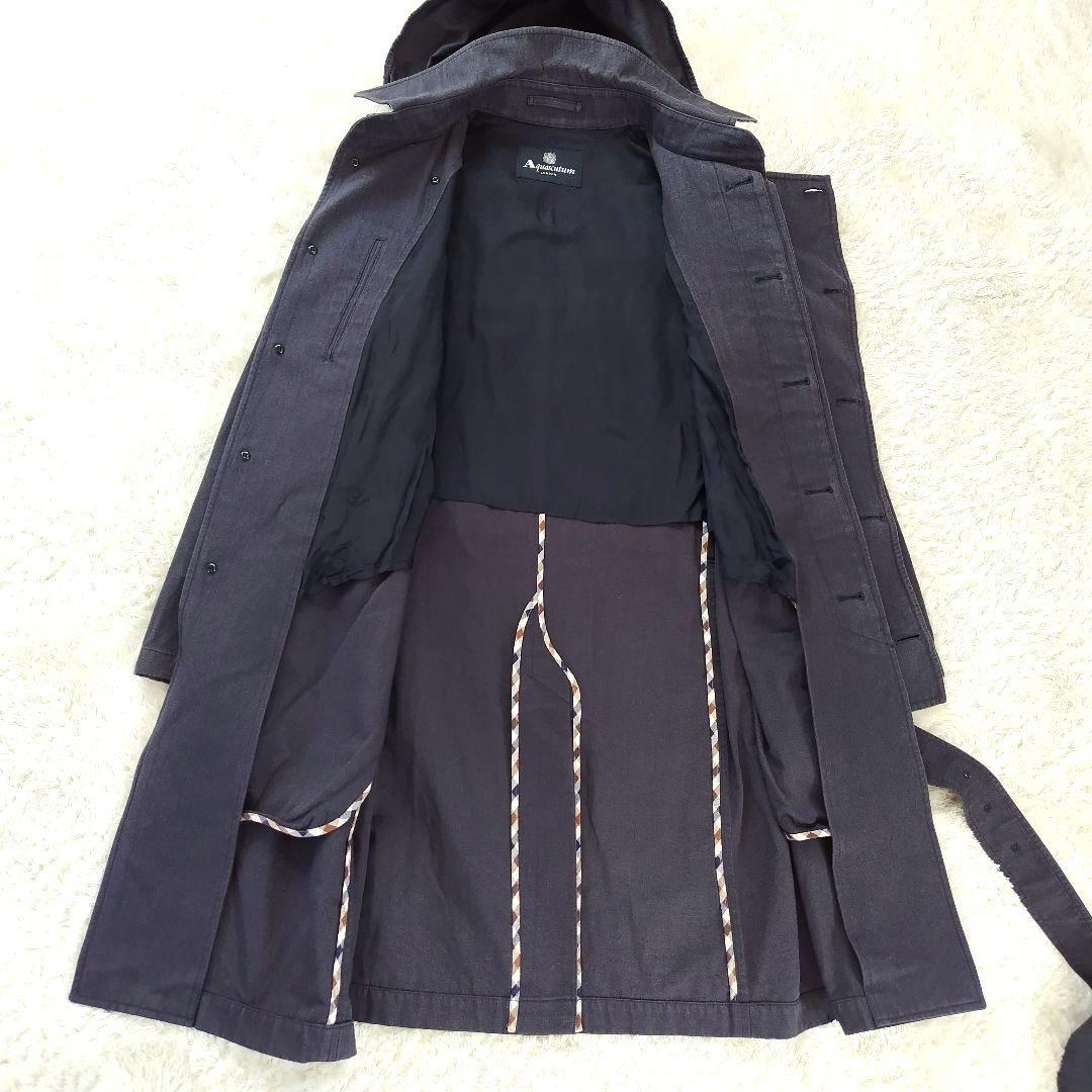 Aquascutum　アクアスキュータム　トレンチコート　ネイビー　42