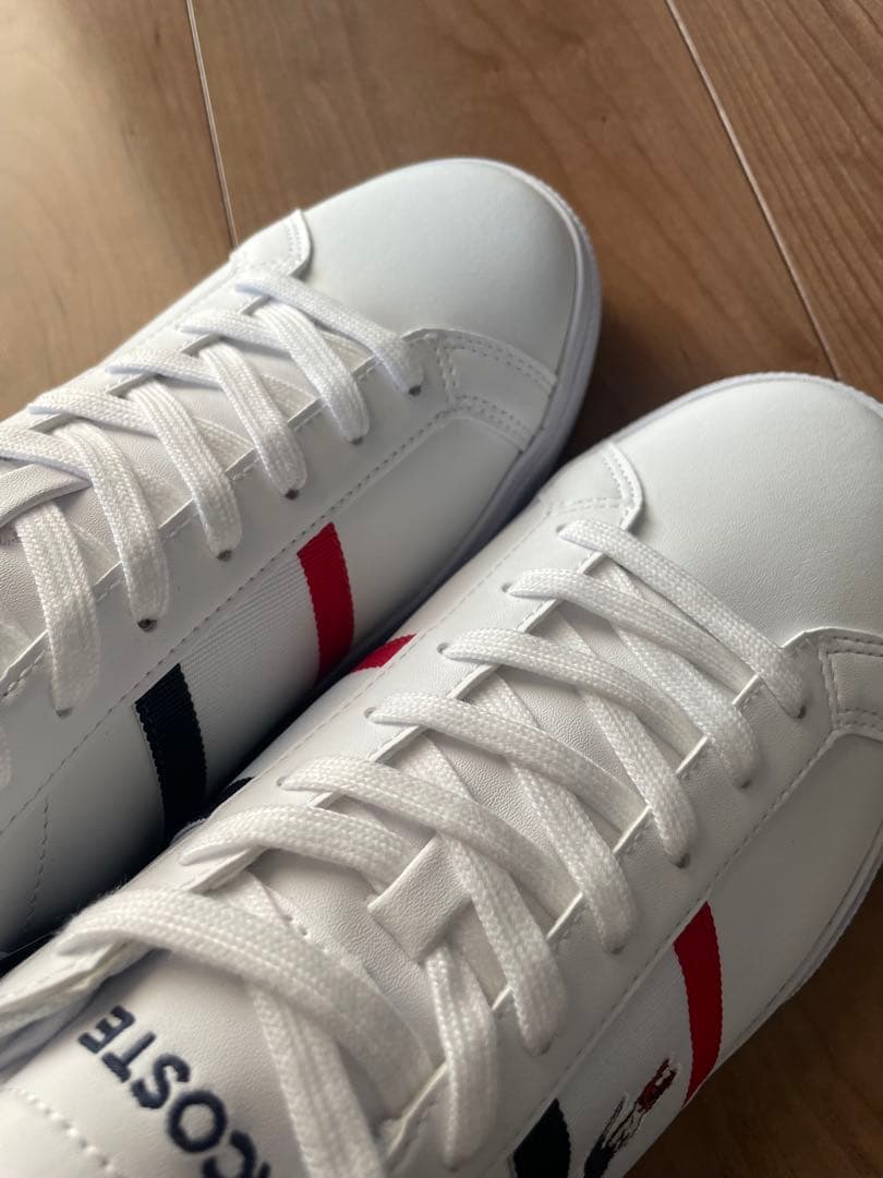 新品未使用　LACOSTE ラコステ　レザー　ホワイトスニーカー　メンズ