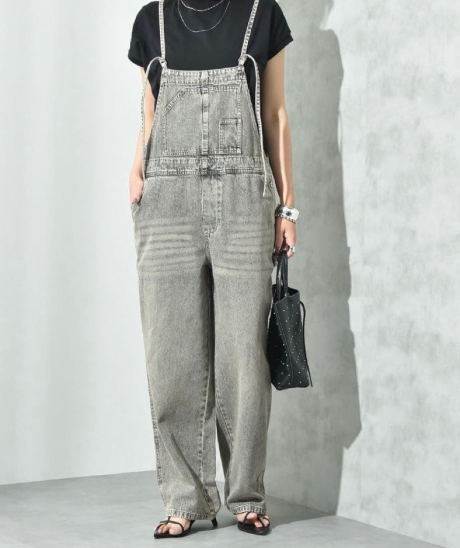 イシカワラボ ＣＹＮＩＣＡＬ ミドルオンスデニムキャミサロペット