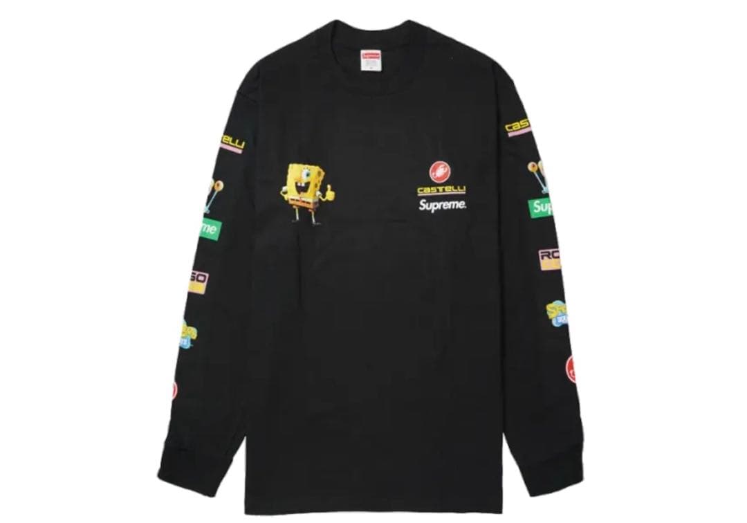 Supreme x SpongeBob Racing L/S Tee 黒　S