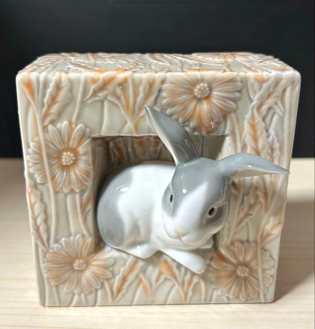 ※絶版　LLADRO リヤドロ ナチュラルフレーム うさぎ 8072