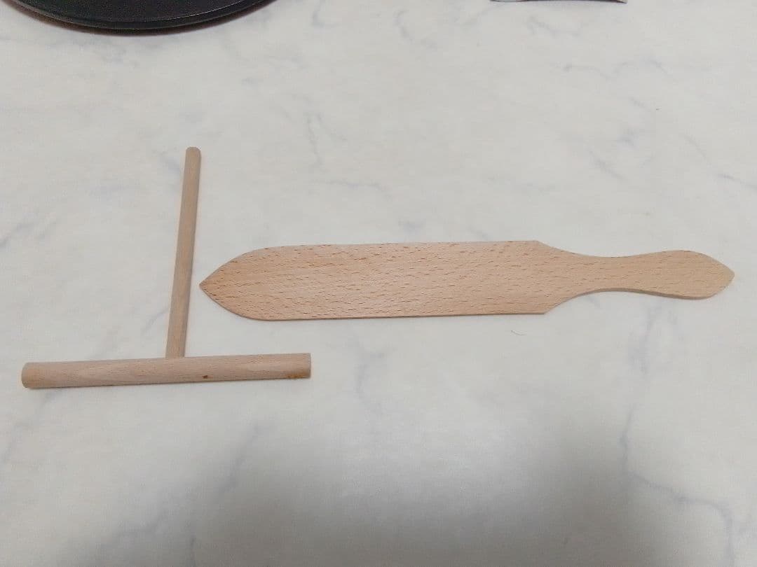 ☆美品☆ STAUB クレープパン 28cm ストウブ 木製ハンドル フライパン