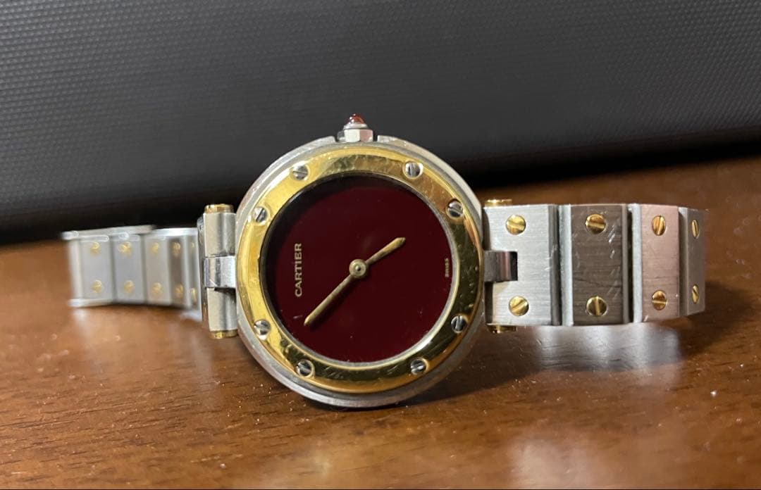 希少　Cartier サントス ヴァンドーム ボルドー 腕時計　タンク　ガルべ
