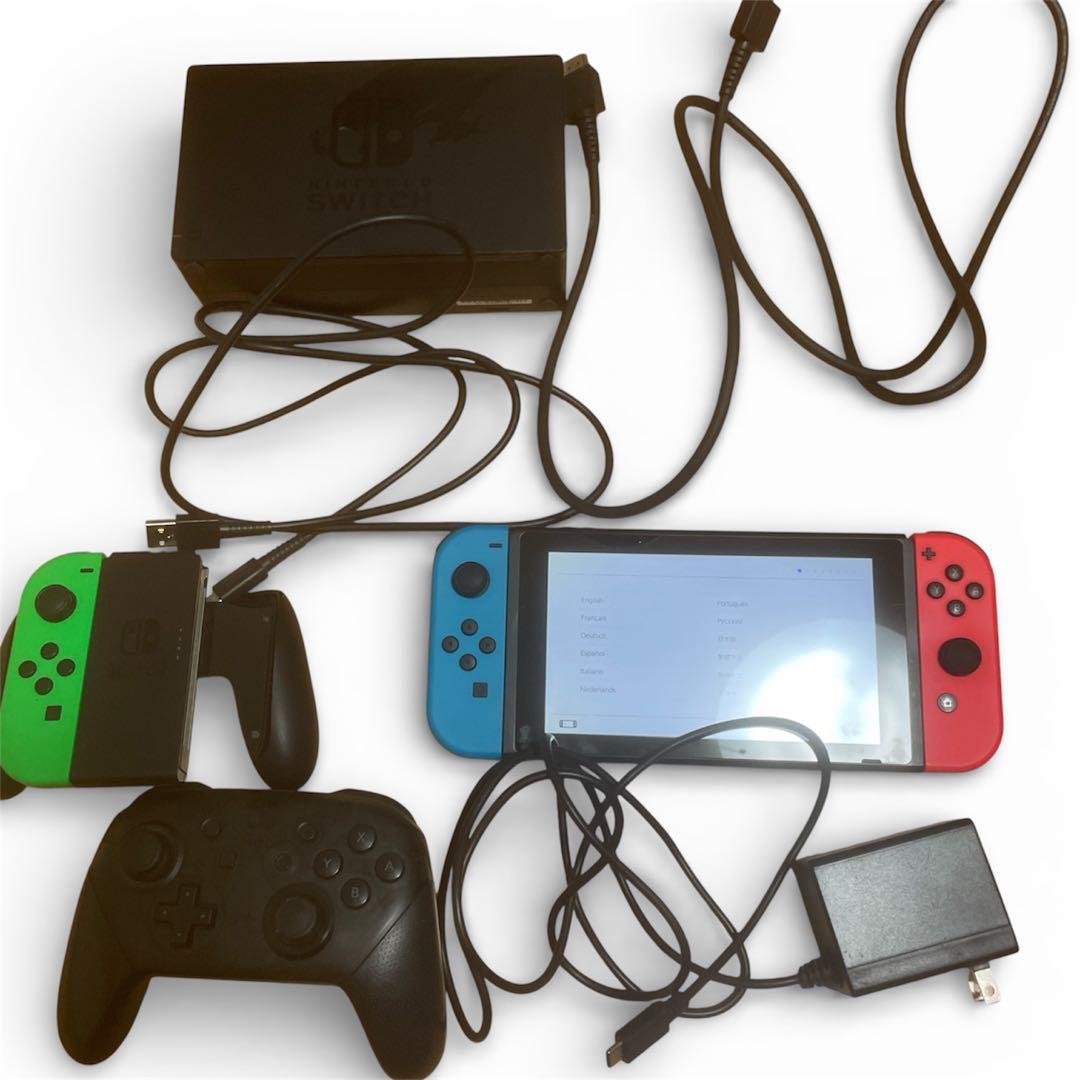 Nintendo Switch 本体 ジョイコン 青/赤/緑 プロコン付き