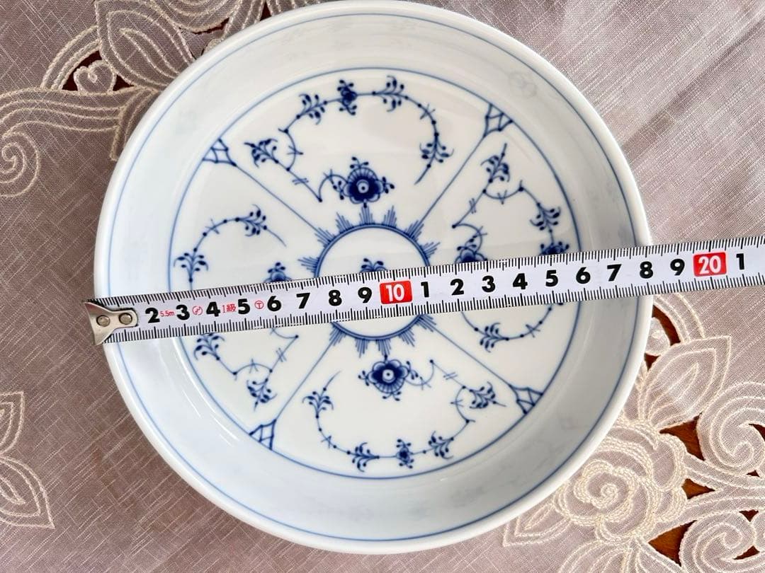 ブルーフルーテッド　プレイン　オーブンウェア　ラウンド