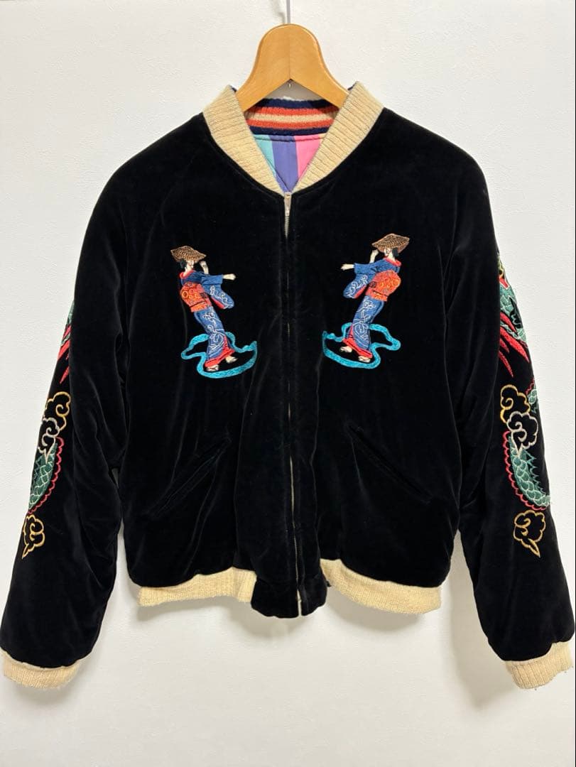 港商　テーラー東洋　SADO SHIMAスカジャン　佐渡島