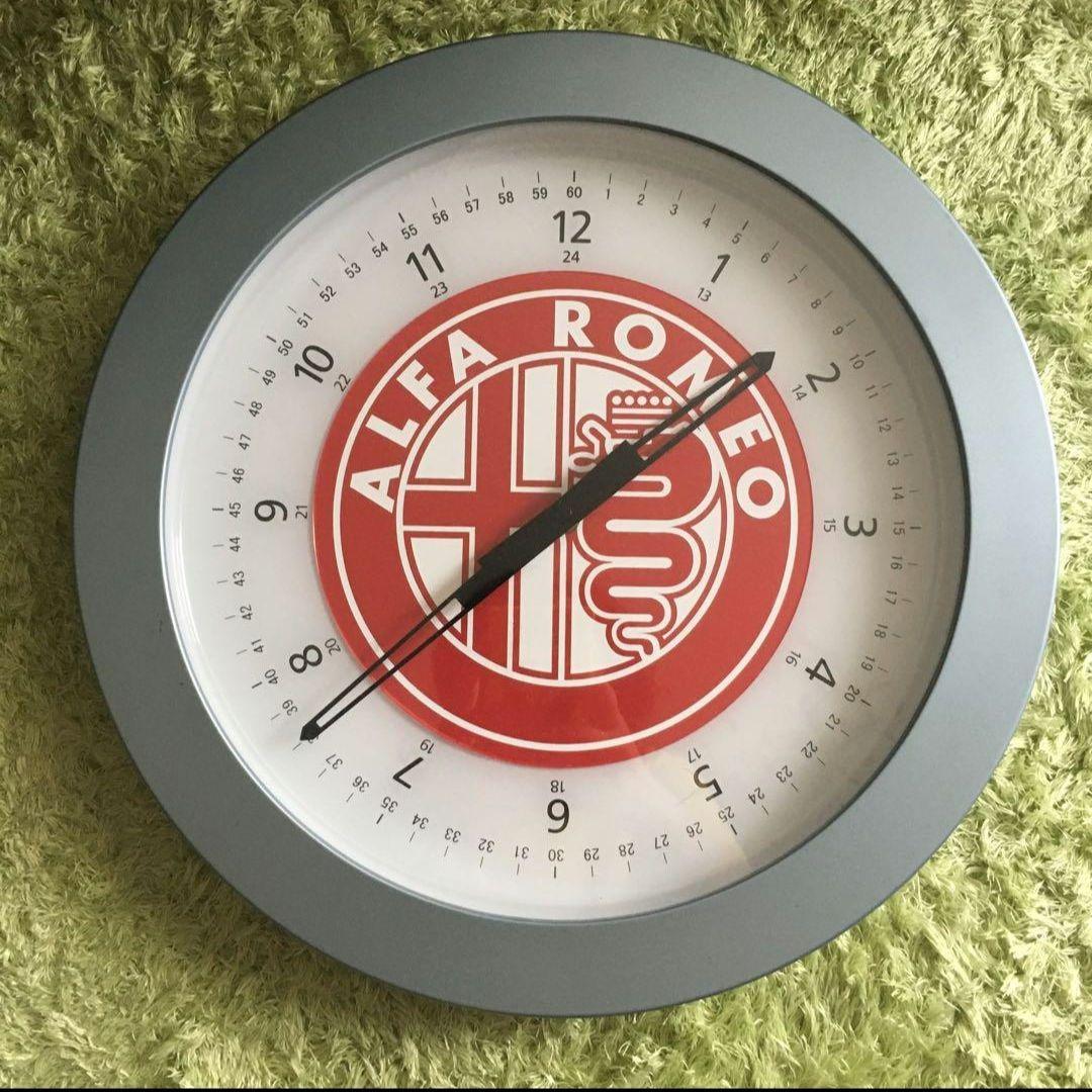 アルファロメオ　大きな掛け時計　直径約39センチ　中古