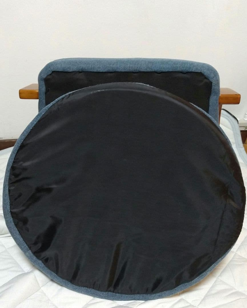 ヤマソロ なでしこ 肘付回転高座椅子 紺鼠色 幅55.5cm