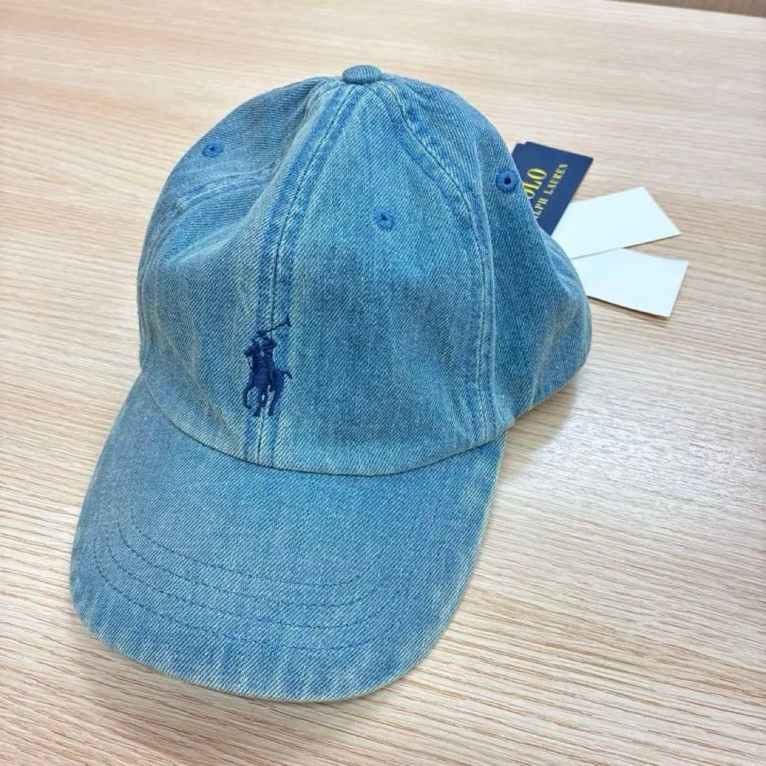 あさ□新品POLO ラルフローレン　デニムキャップRalph Lauren