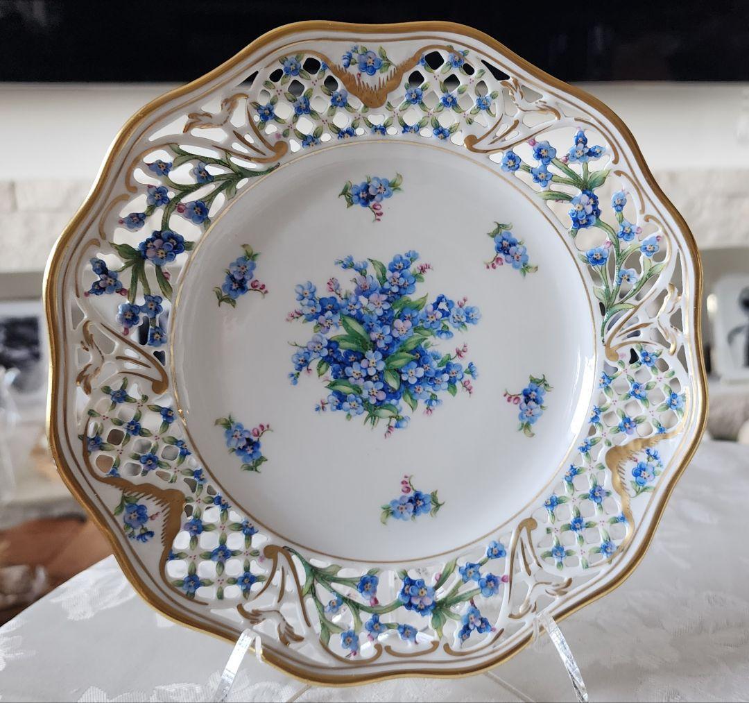 シューマン ババリア ⑨ 勿忘草 21.9cm ピアスプレート 盛り皿