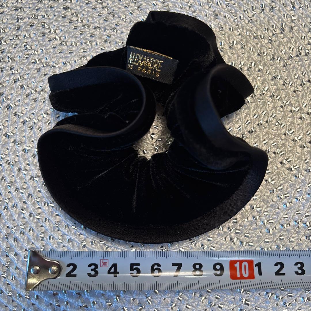 美品！アレクサンドルドゥパALEXANDREDE PARISベルベットシュシュ黒
