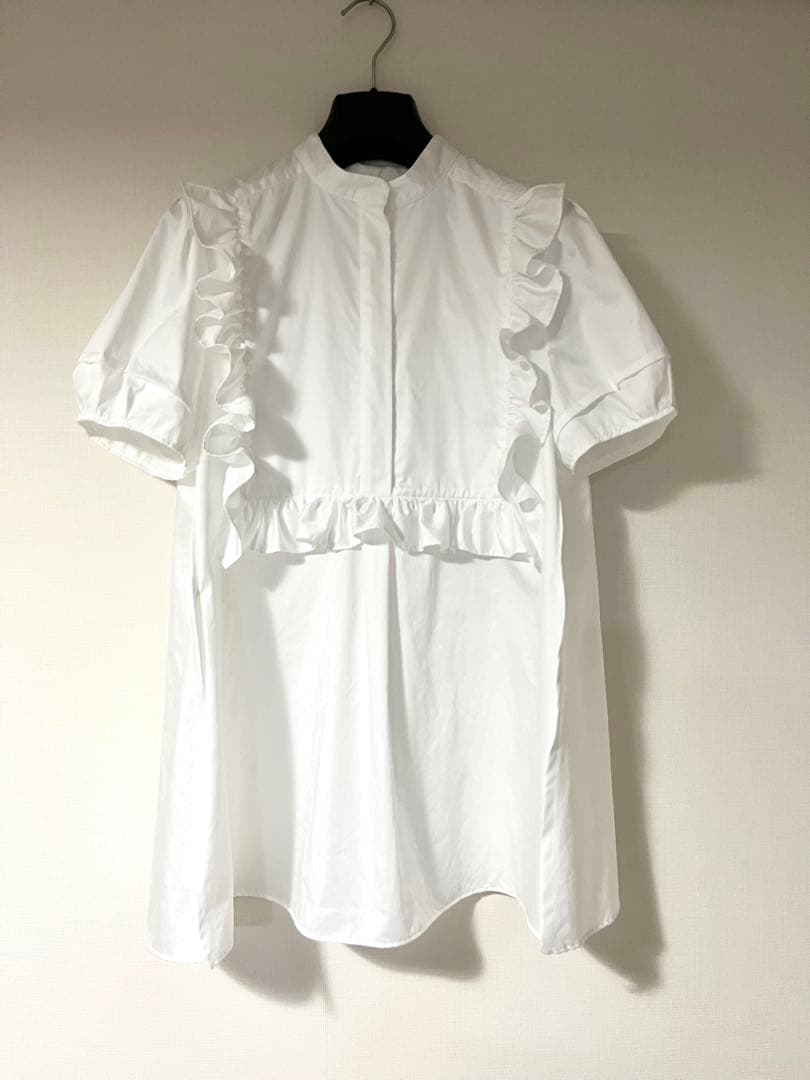 ヨーコチャン パフスリーブ フリルブラウス 38