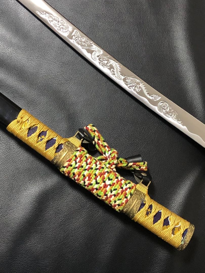 刀　かたな　剣　樋入龍掘り刀身　長尺　模造刀　模擬刀　舞踊　大衆演劇