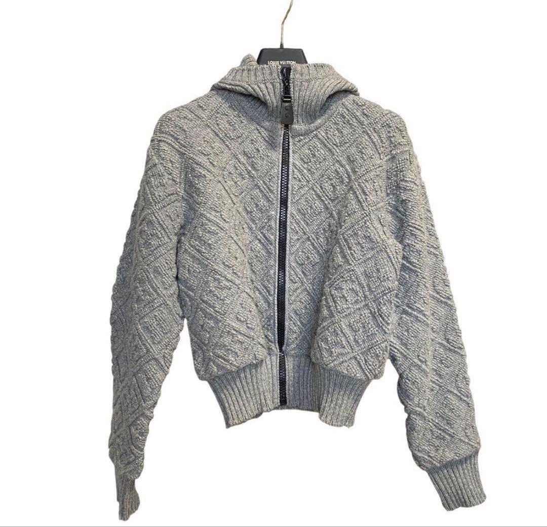 美品 LOUIS VUITTON モノグラム タウアリングフーディ ニット