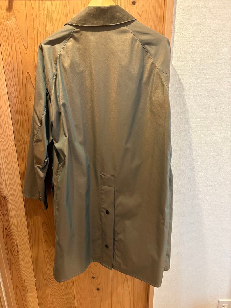 【美品/玉虫/ロング】Barbour BURGHLEY系 38相当 5回着用