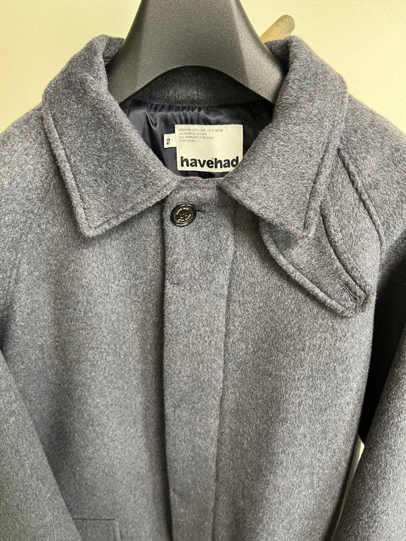 havehad City Wool Half Coat ハーフコート チャコール