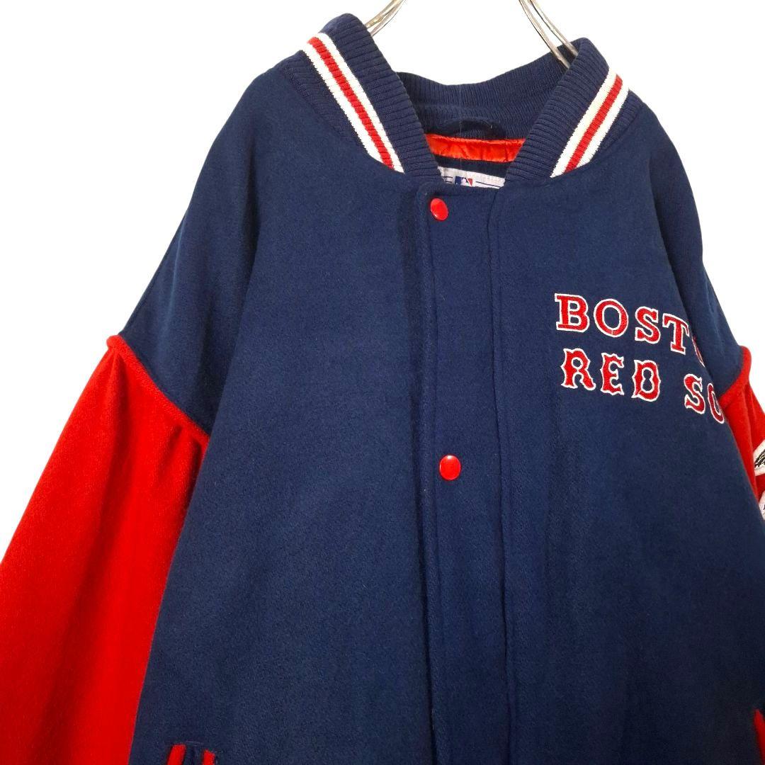 90s STARTER スターター MLB RED SOX ウールスタジャン L