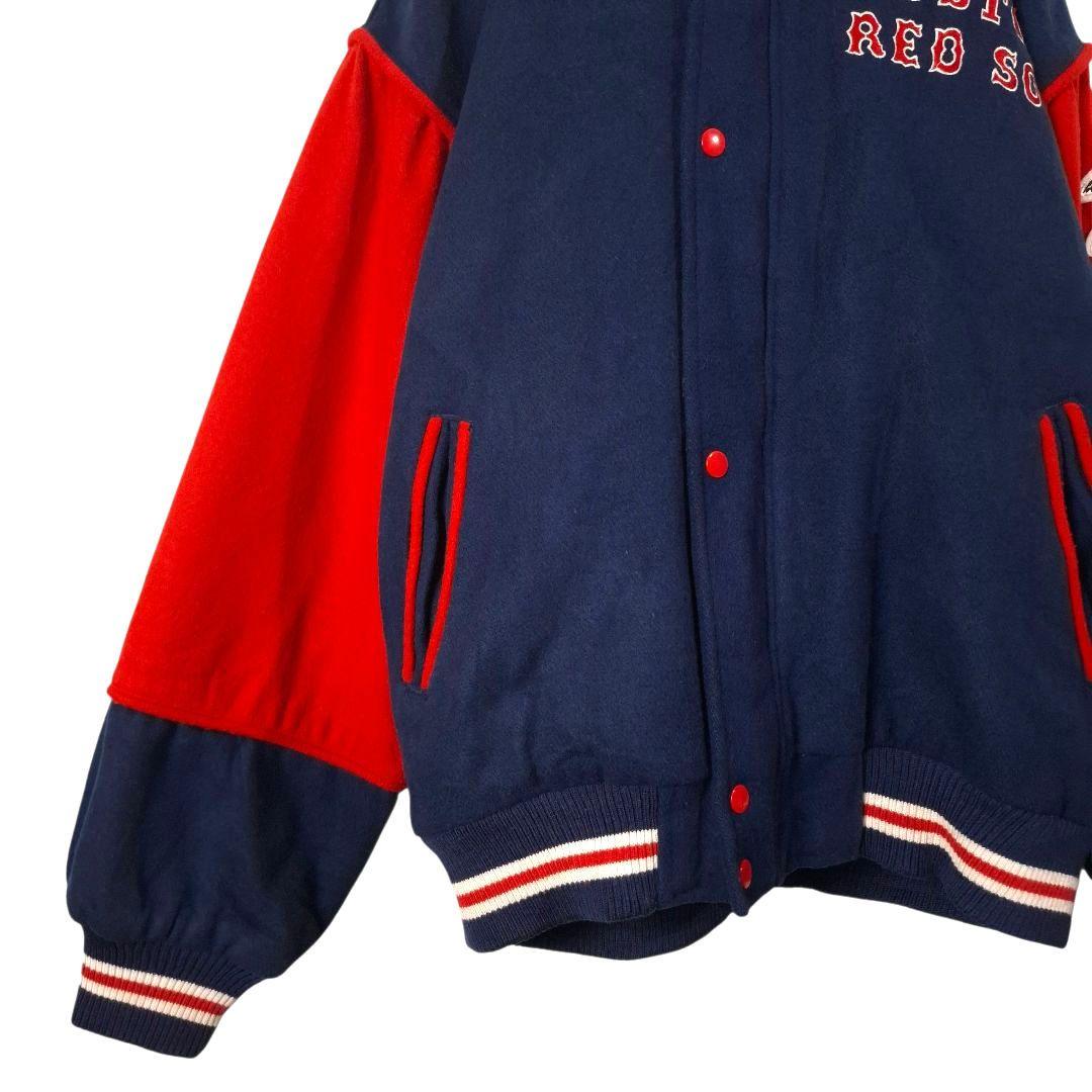 90s STARTER スターター MLB RED SOX ウールスタジャン L