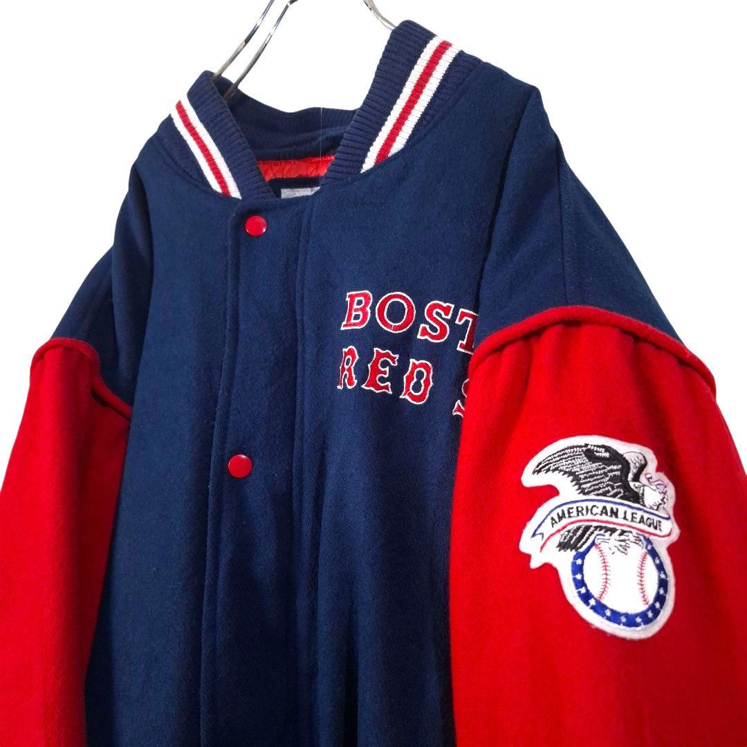 90s STARTER スターター MLB RED SOX ウールスタジャン L