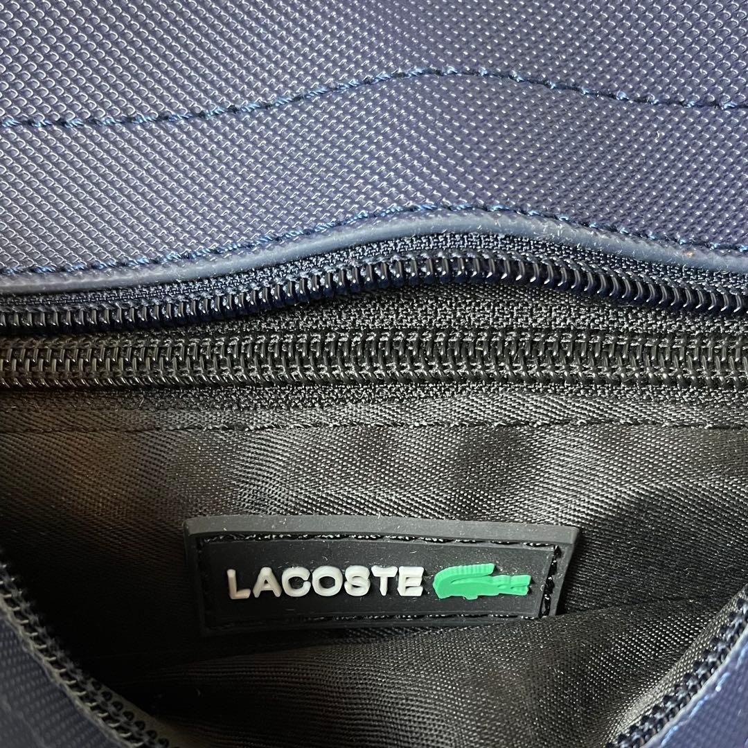 未使用級 LACOSTE ショルダーバッグ メッセンジャーバッグ PVC