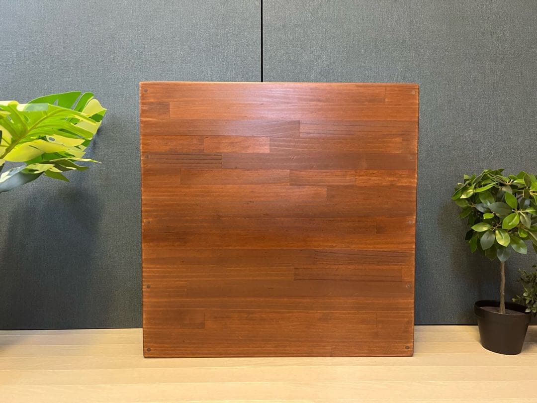 【送料無料】 ローテーブル ロ形 60cm角 パイン ウォルナット 木製脚