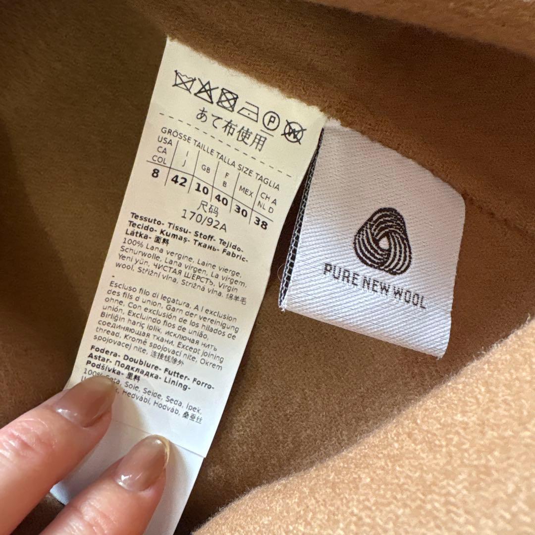 ◾️美品◾️S MAX MARA／PRIAMO ピュア／コート／キャメル／42