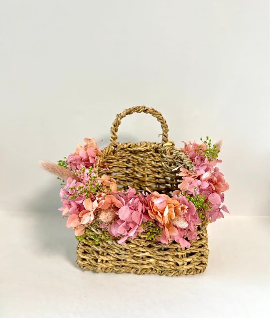 ginjiri羊毛フェルトオーダー　フラワーバスケット