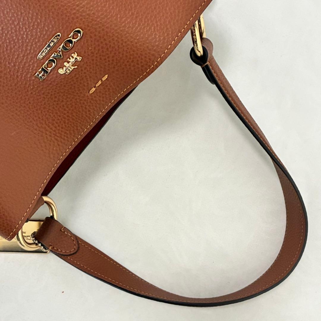 【極美品】コーチ 81122 タウンバケットバッグ 2way ハンドバッグ 茶