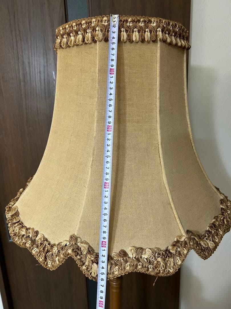 イギリス アンティーク 木製フロアランプ フロアライト　スタンドライト　シェード