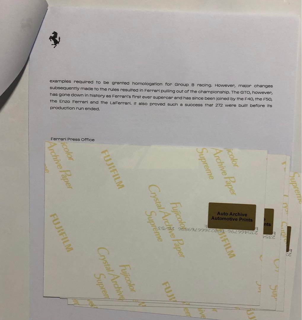 Ferrari フェラーリ「GTOレガシー・ツアー2024」プレス資料