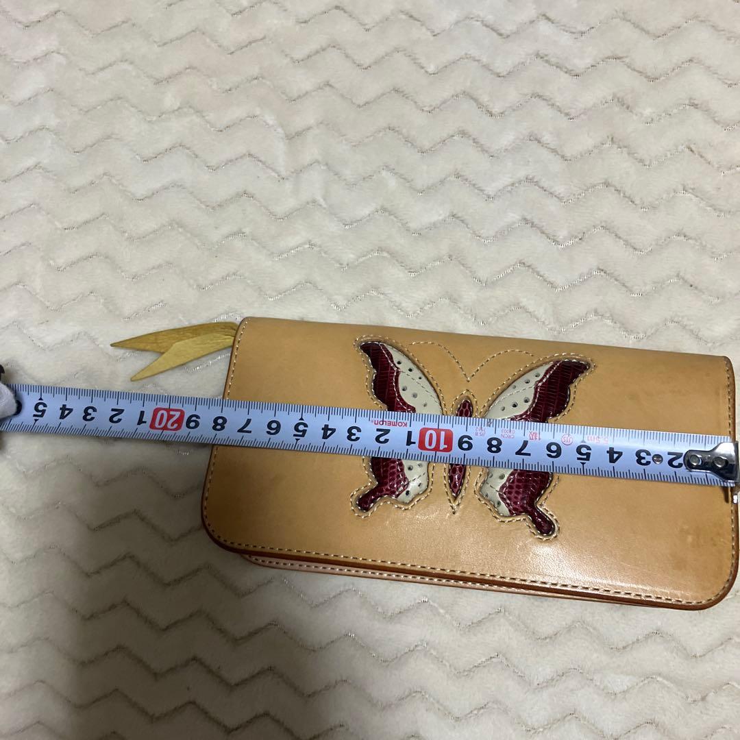 KC.s ケーシーズ　レザーロングウォレット　バイカーズウォレット　バタフライ