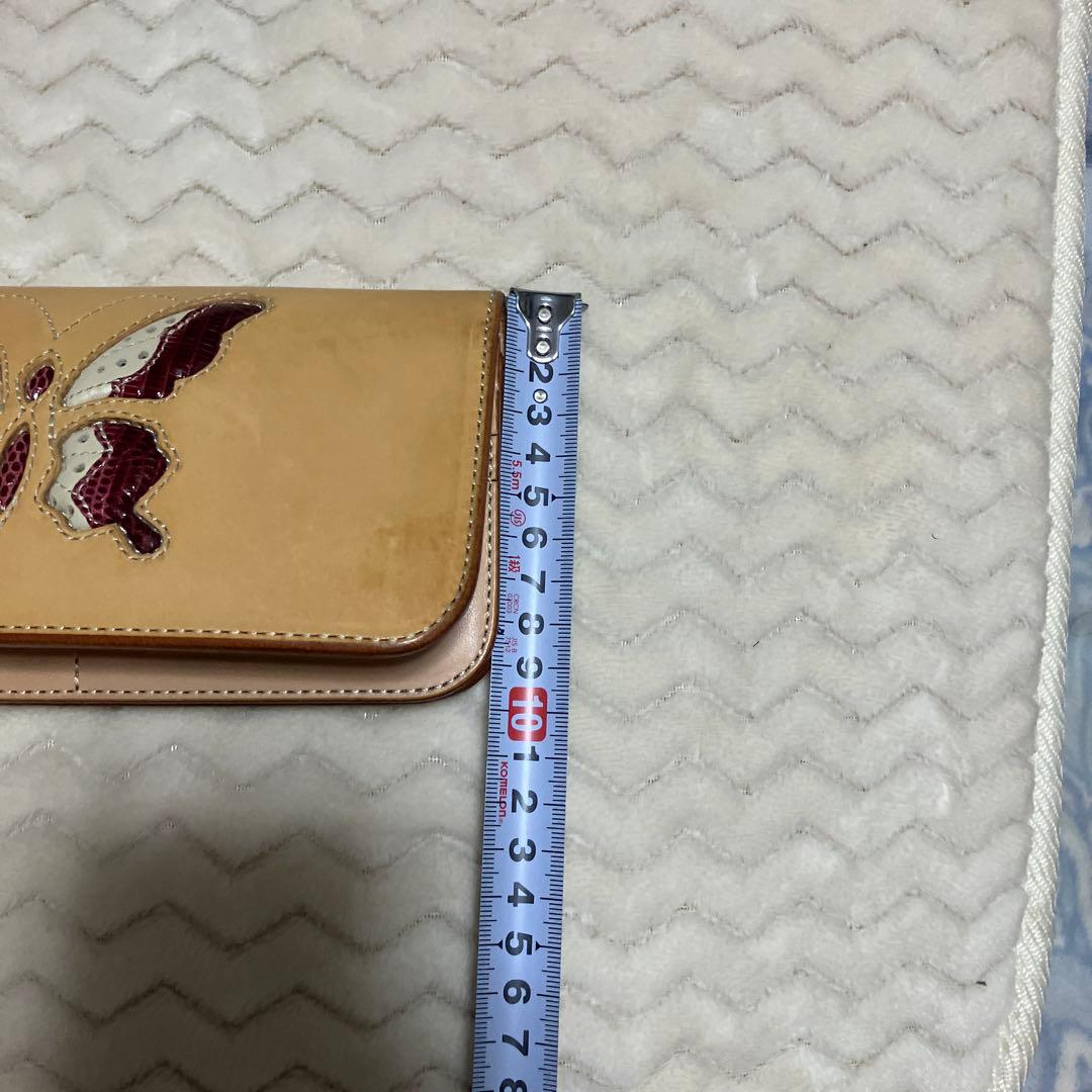 KC.s ケーシーズ　レザーロングウォレット　バイカーズウォレット　バタフライ