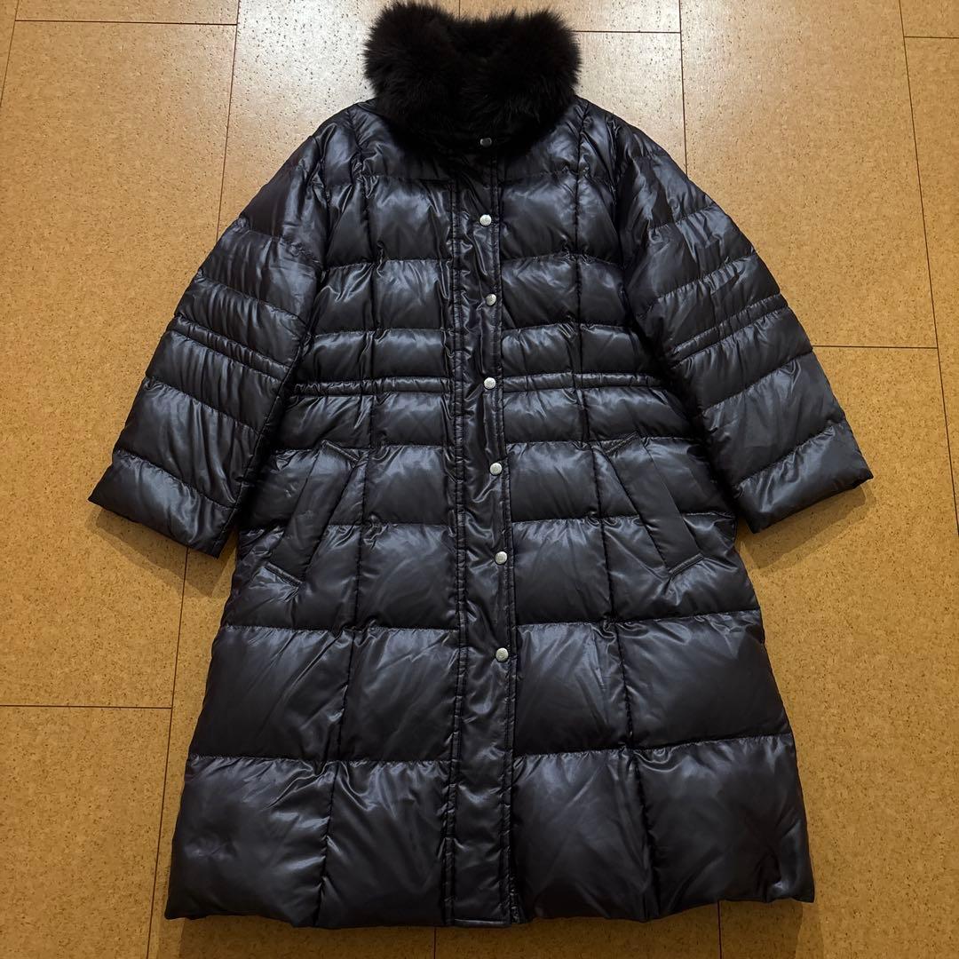 新品同様　15号 高級　大きいサイズ　アクアスキュータム　ダウン　ロングコート