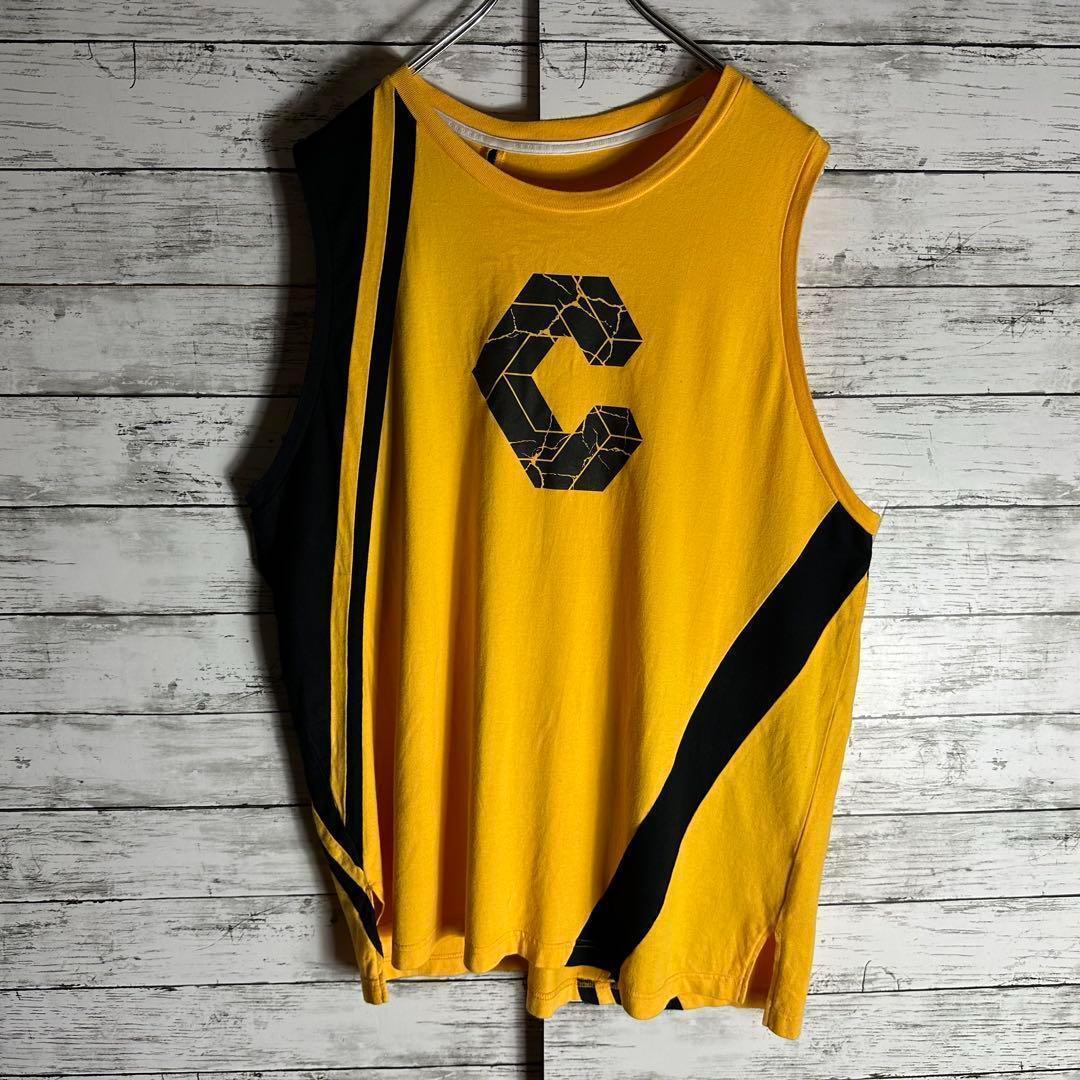 【人気色】クロノス タンクトップ 　センターロゴ　マスタード
