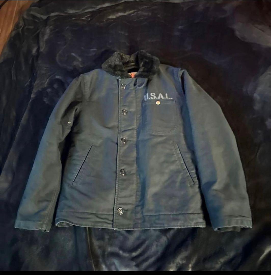 【美品】ALPHA x Lee N-1 デッキジャケット 黒【M】