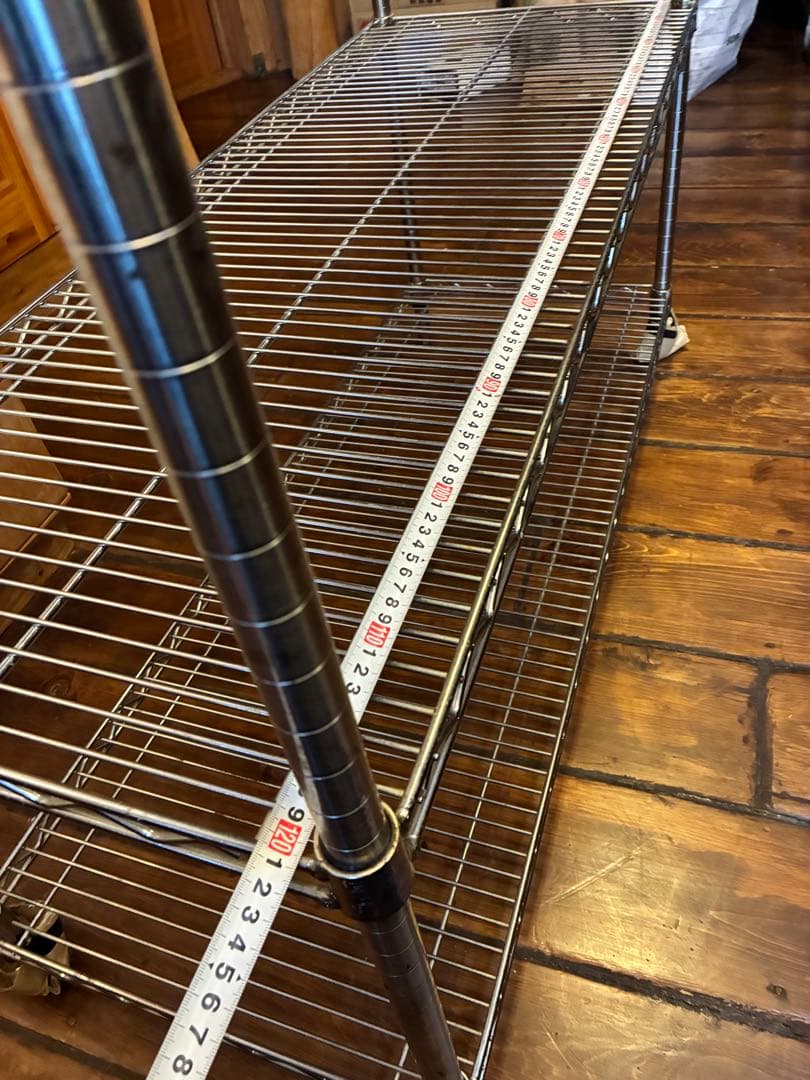 エレクター ラック 4段 幅120×奥46×高160cm 業務用ワイヤーシェルフ